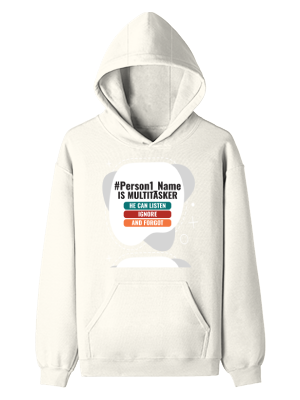 Personalized Humorous Pullover Hoodie Dtf with Custom Name