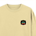Oversized Standard T-Shirt | Unisex Relaxed Fit | 100% Super Combed Cotton DTG | Soft, Breathable & Durable | Adult | Personalized | DTG | Graphic | Positivity | Motivation | Everyday | Optimistic | Always Stay Positive - right pocket - Beige - mockup 4