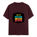 Female Classic Crew T-Shirt | Women's Regular Fit | 180 GSM Bio-Washed Cotton | Double Stitched, Pre-Shrunk | Personalized | DTG | Graphic | Positivity | Motivation | Everyday | Optimistic | Always Stay Positive - front - Maroon - mockup 1