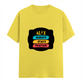 Female Classic Crew T-Shirt | Women's Regular Fit | 180 GSM Bio-Washed Cotton | Double Stitched, Pre-Shrunk | Personalized | DTG | Graphic | Positivity | Motivation | Everyday | Optimistic | Always Stay Positive - front - New Yellow - mockup 1