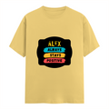 Female Classic Crew T-Shirt | Women's Regular Fit | 180 GSM Bio-Washed Cotton | Double Stitched, Pre-Shrunk | Personalized | DTG | Graphic | Positivity | Motivation | Everyday | Optimistic | Always Stay Positive - front - Yellow - mockup 1
