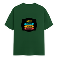 Female Classic Crew T-Shirt | Women's Regular Fit | 180 GSM Bio-Washed Cotton | Double Stitched, Pre-Shrunk | Personalized | DTG | Graphic | Positivity | Motivation | Everyday | Optimistic | Always Stay Positive - back - Bottle Green - mockup 2