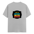 Female Classic Crew T-Shirt | Women's Regular Fit | 180 GSM Bio-Washed Cotton | Double Stitched, Pre-Shrunk | Personalized | DTG | Graphic | Positivity | Motivation | Everyday | Optimistic | Always Stay Positive - back - Grey Melange - mockup 2