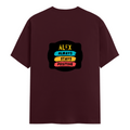 Female Classic Crew T-Shirt | Women's Regular Fit | 180 GSM Bio-Washed Cotton | Double Stitched, Pre-Shrunk | Personalized | DTG | Graphic | Positivity | Motivation | Everyday | Optimistic | Always Stay Positive - back - Maroon - mockup 2