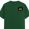 Female Classic Crew T-Shirt | Women's Regular Fit | 180 GSM Bio-Washed Cotton | Double Stitched, Pre-Shrunk | Personalized | DTG | Graphic | Positivity | Motivation | Everyday | Optimistic | Always Stay Positive - left pocket - Bottle Green - mockup 3