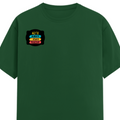 Female Classic Crew T-Shirt | Women's Regular Fit | 180 GSM Bio-Washed Cotton | Double Stitched, Pre-Shrunk | Personalized | DTG | Graphic | Positivity | Motivation | Everyday | Optimistic | Always Stay Positive - right pocket - Bottle Green - mockup 4