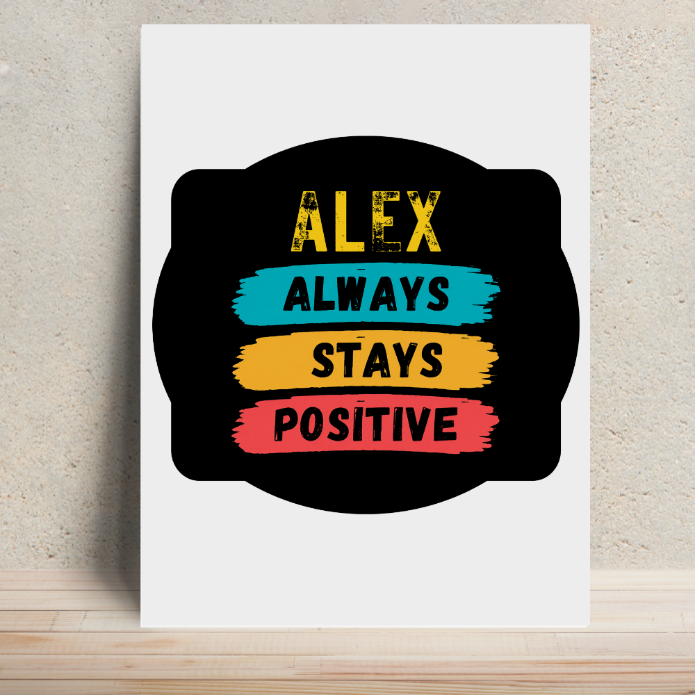 Metal Posters | 8x11.7 & 11.7x15.7 in | 1mm Thick Metal | Magnetic Mount, Waterproof, Glossy Finish | Unisex Home Decor | Personalized | Graphic | Positivity | Motivation | Everyday | Optimistic | Always Stay Positive - front - White - mockup 1