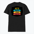 Men's V-Neck T-Shirt | Regular Fit | 180 GSM Bio-Washed Cotton | DTG Print | Durable | Personalized | DTG | Graphic | Positivity | Motivation | Everyday | Optimistic | Always Stay Positive - back - Black - mockup 2