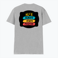 Men's V-Neck T-Shirt | Regular Fit | 180 GSM Bio-Washed Cotton | DTG Print | Durable | Personalized | DTG | Graphic | Positivity | Motivation | Everyday | Optimistic | Always Stay Positive - back - Grey Melange - mockup 2