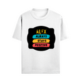Male Standard Crew T-Shirt | Regular Fit | 100% Cotton DTF Print | Soft, Durable | Men | Personalized | DTF | Graphic | Positivity | Motivation | Everyday | Optimistic | Always Stay Positive - front - White - mockup 1