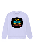Oversized Sweatshirt | Roomy Relaxed Fit | 400 GSM Cotton Blend | Pre-Shrunk Drop Shoulder | Unisex Adult | Personalized | DTG | Graphic | Positivity | Motivation | Everyday | Optimistic | Always Stay Positive - front - Lavender - mockup 1