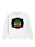 Oversized Sweatshirt | Roomy Relaxed Fit | 400 GSM Cotton Blend | Pre-Shrunk Drop Shoulder | Unisex Adult | Personalized | DTG | Graphic | Positivity | Motivation | Everyday | Optimistic | Always Stay Positive - front - White - mockup 1