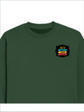 Oversized Sweatshirt | Roomy Relaxed Fit | 400 GSM Cotton Blend | Pre-Shrunk Drop Shoulder | Unisex Adult | Personalized | DTG | Graphic | Positivity | Motivation | Everyday | Optimistic | Always Stay Positive - left pocket - Bottle Green - mockup 3