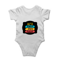 Baby Romper | 0-12 Months Regular Fit | 180 GSM Bio-Washed Cotton Blend | Double Stitched, Pre-Shrunk | Unisex | Personalized | DTF | Graphic | Positivity | Motivation | Everyday | Optimistic | Always Stay Positive - back - White - mockup 2