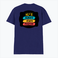 Male V Neck T-Shirt | Regular Fit | 180 GSM Bio-Washed Cotton | DTF Print | Double Stitched, Pre-Shrunk | Men | Personalized | DTF | Graphic | Positivity | Motivation | Everyday | Optimistic | Always Stay Positive - back - Royal Blue - mockup 2