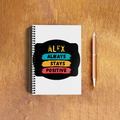 NotePad | A5 Size | Digital Print | 120 Pages | Unisex | Personalized | Graphic | Positivity | Motivation | Everyday | Optimistic | Always Stay Positive - front_3 - White - mockup 5