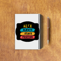 NotePad | A5 Size | Digital Print | 120 Pages | Unisex | Personalized | Graphic | Positivity | Motivation | Everyday | Optimistic | Always Stay Positive - back_3 - White - mockup 6