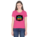 Women's Classic Crew T-Shirt | Regular Fit | 180 GSM Bio-Washed Cotton | DTF Print Ready | Double Stitched, Pre-Shrunk | Personalized | DTF | Graphic | Positivity | Motivation | Everyday | Optimistic | Always Stay Positive - front - Pink - mockup 1