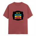 Men's Classic Crew T-Shirt | Regular Fit | 180 GSM Bio-Washed Cotton | DTF Print Ready | Pre-Shrunk, Durable | Personalized | DTF | Graphic | Positivity | Motivation | Everyday | Optimistic | Always Stay Positive - front - Coral - mockup 1