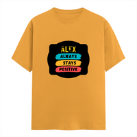 Men's Classic Crew T-Shirt | Regular Fit | 180 GSM Bio-Washed Cotton | DTF Print Ready | Pre-Shrunk, Durable | Personalized | DTF | Graphic | Positivity | Motivation | Everyday | Optimistic | Always Stay Positive