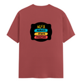 Men's Classic Crew T-Shirt | Regular Fit | 180 GSM Bio-Washed Cotton | DTF Print Ready | Pre-Shrunk, Durable | Personalized | DTF | Graphic | Positivity | Motivation | Everyday | Optimistic | Always Stay Positive - back - Coral - mockup 2
