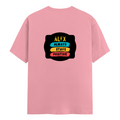 Men's Classic Crew T-Shirt | Regular Fit | 180 GSM Bio-Washed Cotton | DTF Print Ready | Pre-Shrunk, Durable | Personalized | DTF | Graphic | Positivity | Motivation | Everyday | Optimistic | Always Stay Positive - back - Flamingo - mockup 2