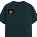 Men's Classic Crew T-Shirt | Regular Fit | 180 GSM Bio-Washed Cotton | DTF Print Ready | Pre-Shrunk, Durable | Personalized | DTF | Graphic | Positivity | Motivation | Everyday | Optimistic | Always Stay Positive - right pocket - Petrol Blue - mockup 4