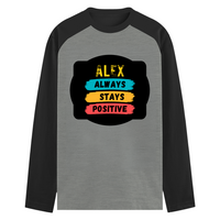 Male Raglan T-Shirt | Men's Regular Fit | 180 GSM Bio-Washed Cotton Blend | DTG Printed | Durable & Pre-Shrunk | Personalized | DTG | Graphic | Positivity | Motivation | Everyday | Optimistic | Always Stay Positive