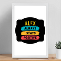 Framed Poster | Multiple Sizes & Frame Colors | 300 GSM Art Paper, Laminated | Fade-Proof Digital Print, Mounting Kit Included | Unisex | Personalized | Graphic | Positivity | Motivation | Everyday | Optimistic | Always Stay Positive - front_12x18In - 12x18In - mockup 7