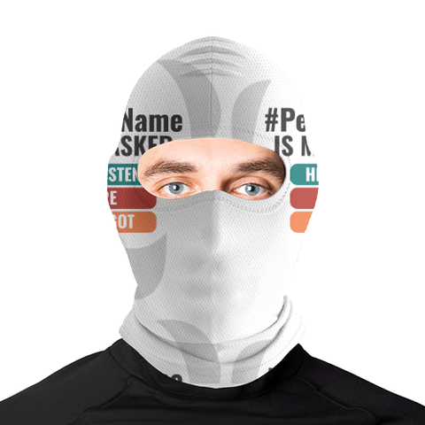Personalized Humorous Accessory with Custom Name - Male Balaclava Accessories Accessory