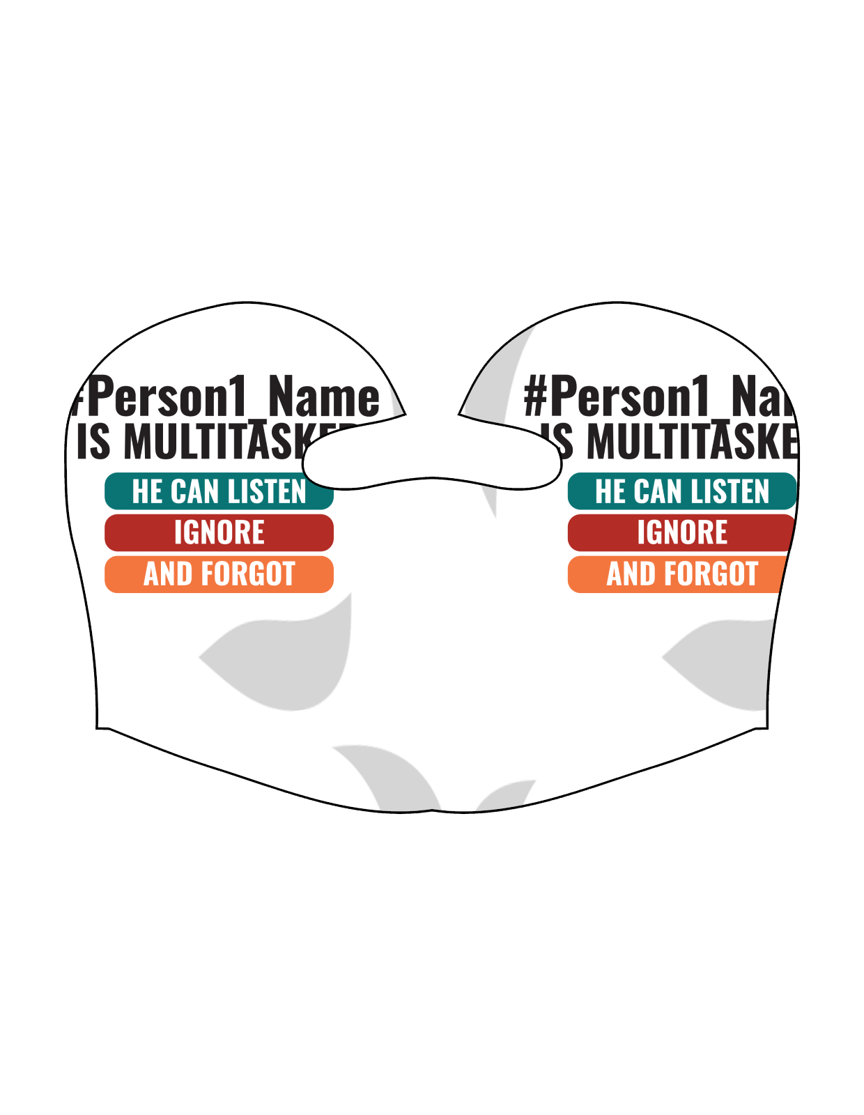 Personalized Humorous Accessory with Custom Name - Male Balaclava Accessories Accessory