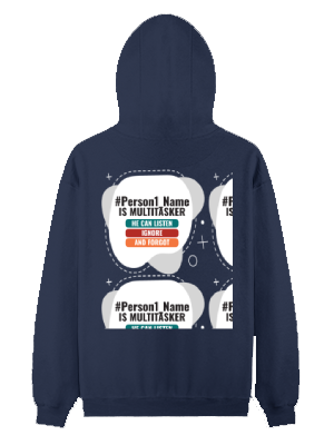 Personalized Humorous Pullover Hoodie Embroidery with Custom Name