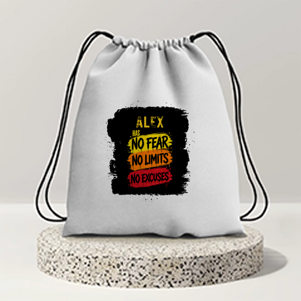 Drawstring Bag | Unisex | 280 GSM Cotton DTF | Durable, Secure Closure, Versatile | Everyday Carry | Personalized | DTF | Grunge | Resilience | Everyday | Assertive | Fearless & Limitless