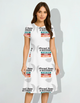 Personalized Humorous Female A Line Dress All Over Printed Products with Custom Name
