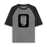Unisex Oversized Raglan T-Shirt | 180 GSM Bio-Washed Cotton | DTF Print Ready | Relaxed Fit | Adults | Personalized | DTF | Modern | Friendship | Good Times | Friendship Day | Joyful | Good Time With Moon