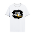 Ringer T-shirt | Unisex | DTG Print | Contrast Trim | Men's, Women's | Personalized | DTG | Bold | Positivity | Motivation | Everyday | Energetic | Positive Vibes Only - front - White Black - mockup 1