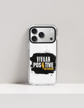 Hard Clear Case | iPhone | TPU Sides & PC Back | Detachable Camera Protector, Scratch-Proof | Unisex | Personalized | Bold | Positivity | Motivation | Everyday | Energetic | Positive Vibes Only - front_17 Pro - 17 Pro - mockup 2