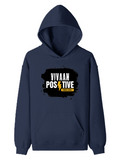 Pullover Hoodie (Dtf) | Hoodies & Jackets | DTF, DTG | Him, Her, Unisex | Personalized | DTF | Bold | Positivity | Motivation | Everyday | Energetic | Positive Vibes Only - front - Navy Blue - mockup 1