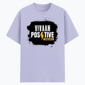 Cotton Stretch T-Shirt (Dtg) | T-Shirts | Him, Her, Unisex | Personalized | DTG | Bold | Positivity | Motivation | Everyday | Energetic | Positive Vibes Only - front - Lavender - mockup 1