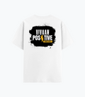 Cotton Stretch T-Shirt (Dtg) | T-Shirts | Him, Her, Unisex | Personalized | DTG | Bold | Positivity | Motivation | Everyday | Energetic | Positive Vibes Only - back - White - mockup 2