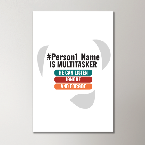 Personalized Humorous Acrylic Poster Accessories with Custom Name
