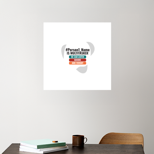 Personalized Humorous Acrylic Poster Accessories with Custom Name