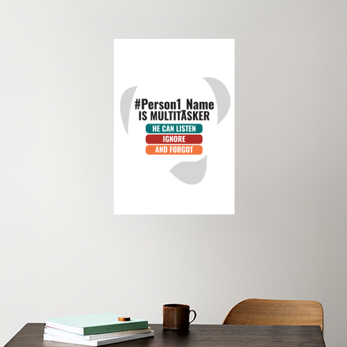 Personalized Humorous Acrylic Poster Accessories with Custom Name
