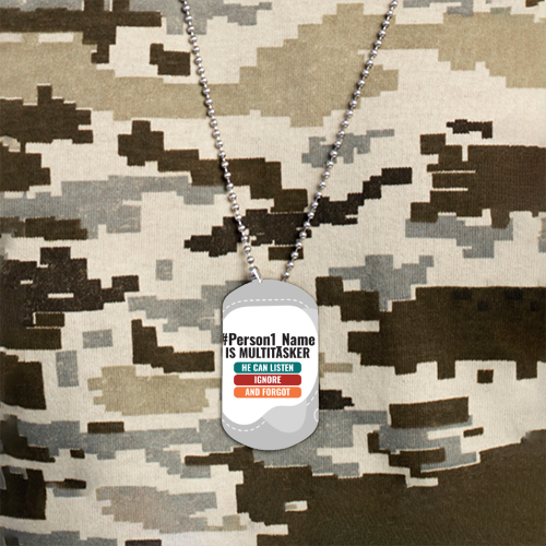 Personalized Humorous Accessory with Custom Name - Dog Tag Accessories Accessory