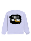 Oversized Sweatshirt | Roomy Relaxed Fit | 400 GSM Cotton Blend | Pre-Shrunk Drop Shoulder | Unisex Adult | Personalized | DTG | Bold | Positivity | Motivation | Everyday | Energetic | Positive Vibes Only - back - Lavender - mockup 2