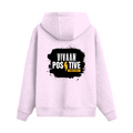 Oversized Hoodie | Unisex Relaxed Fit | 400 GSM Cotton Blend | DTG Printed | Drop Shoulder, Pre-Shrunk | Adults | Personalized | DTG | Bold | Positivity | Motivation | Everyday | Energetic | Positive Vibes Only - back - Light Baby Pink - mockup 2