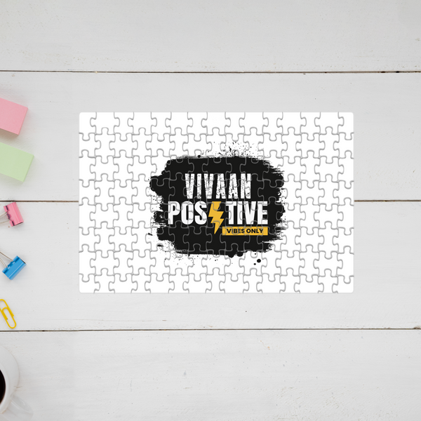 Jigsaw Puzzle | 120 Pieces A4 Size | Recycled Paper Semi-Gloss Finish | Engaging Entertainment Brain Booster | Unisex All Ages | Personalized | Bold | Positivity | Motivation | Everyday | Energetic | Positive Vibes Only