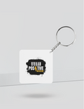 Keychain | Rectangle, Square, Slim Options | Acrylic UV Printed | Fade-Proof, Glossy Finish | Unisex | Personalized | Bold | Positivity | Motivation | Everyday | Energetic | Positive Vibes Only - back_Square - White - mockup 2