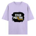 Oversized Classic T-Shirt | Unisex Oversized Fit | 100% Super-Combed Cotton | Pre-Shrunk & Ribbed Neck | Adults | Personalized | DTG | Bold | Positivity | Motivation | Everyday | Energetic | Positive Vibes Only - front - Lavender - mockup 1