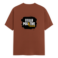 Classic Crew T-Shirt | Men's Regular Fit | 180 GSM Bio-Washed Cotton | DTG Print Ready | Double-Stitched & Ribbed Neck | Personalized | DTG | Bold | Positivity | Motivation | Everyday | Energetic | Positive Vibes Only - back - Copper - mockup 2